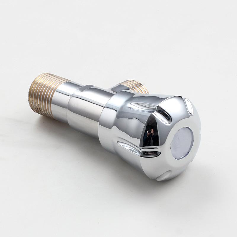 Eckventil Hochglanzchrom Massives Messing Mopp Waschmaschine G1/2 Hahnventil Wandmontage Badezimmer Toilette Dreieckventil