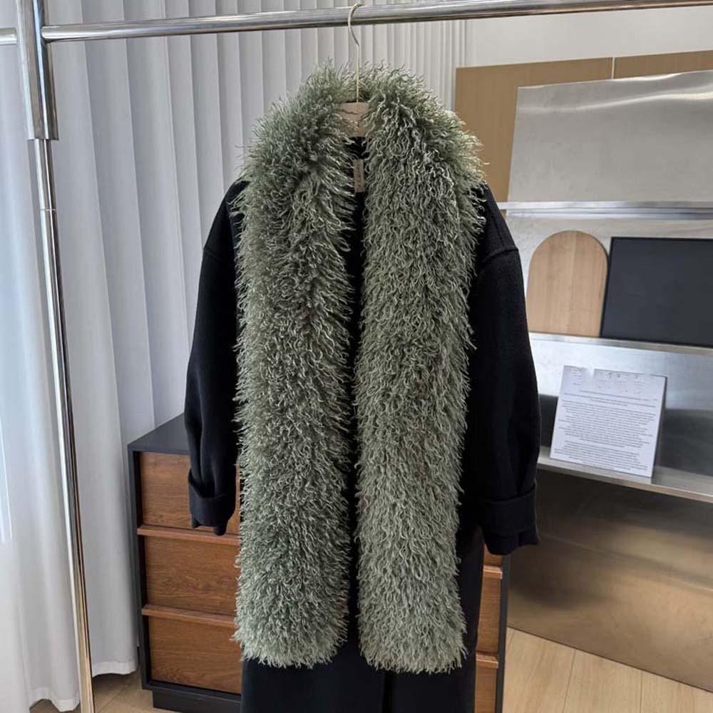 Soft Faux Fur Scarf Thick Curly Fur Wrap Shaggy Warm Stole Fluffy Winter Shawl Winter Vacation