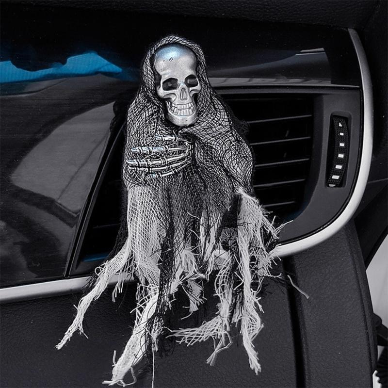 Módní Auto Air Difuzér Aromaterapie Halloween Dekorace lebky Auto Air Vent Outlet Air Osvěžovač Parfém Vůně