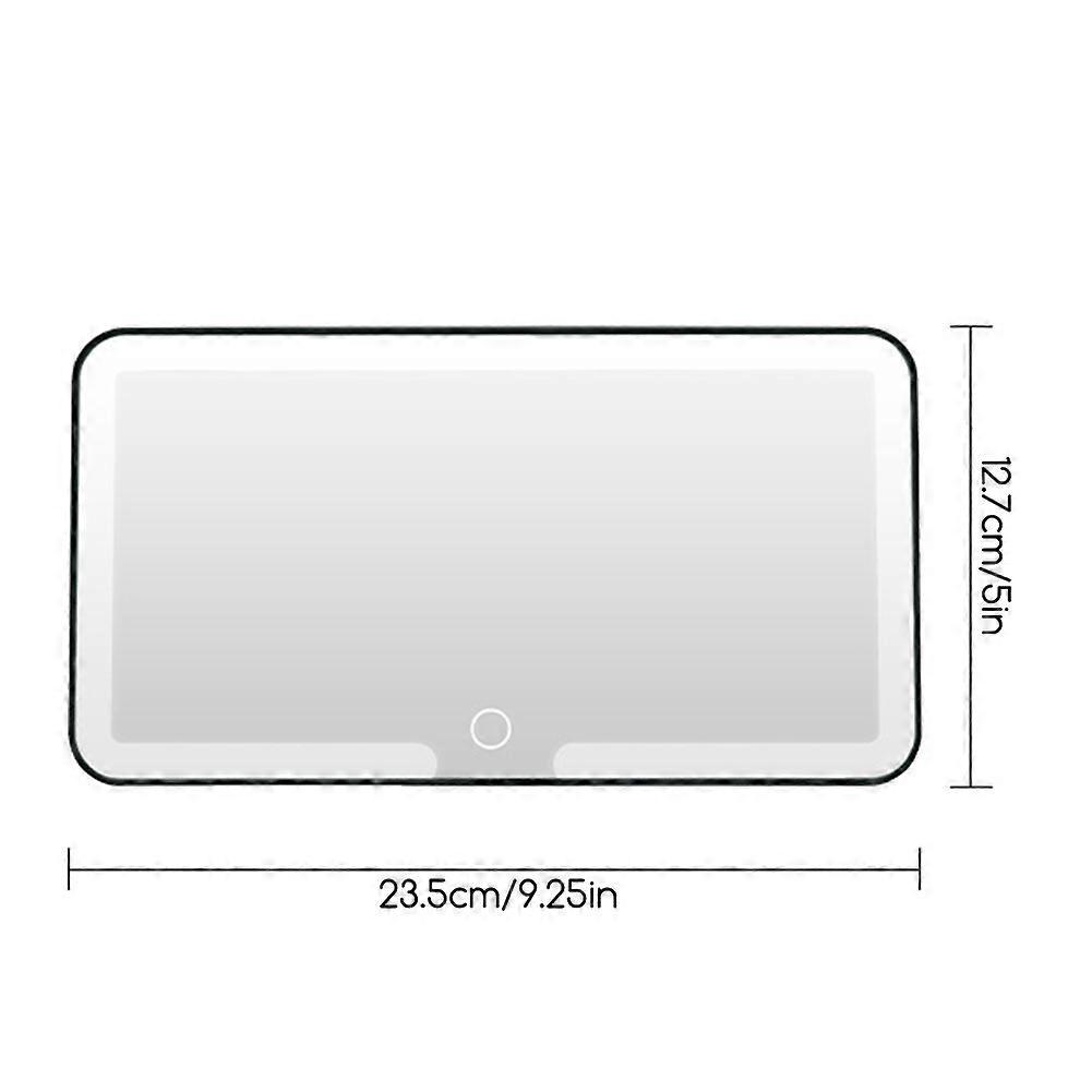 Rechargeable LED Makeup Mirror for Car - Sun Visor Vanity Mirror with 3 Adjustable Light Modes, Portable Cosmetic Mirror for Auto Use