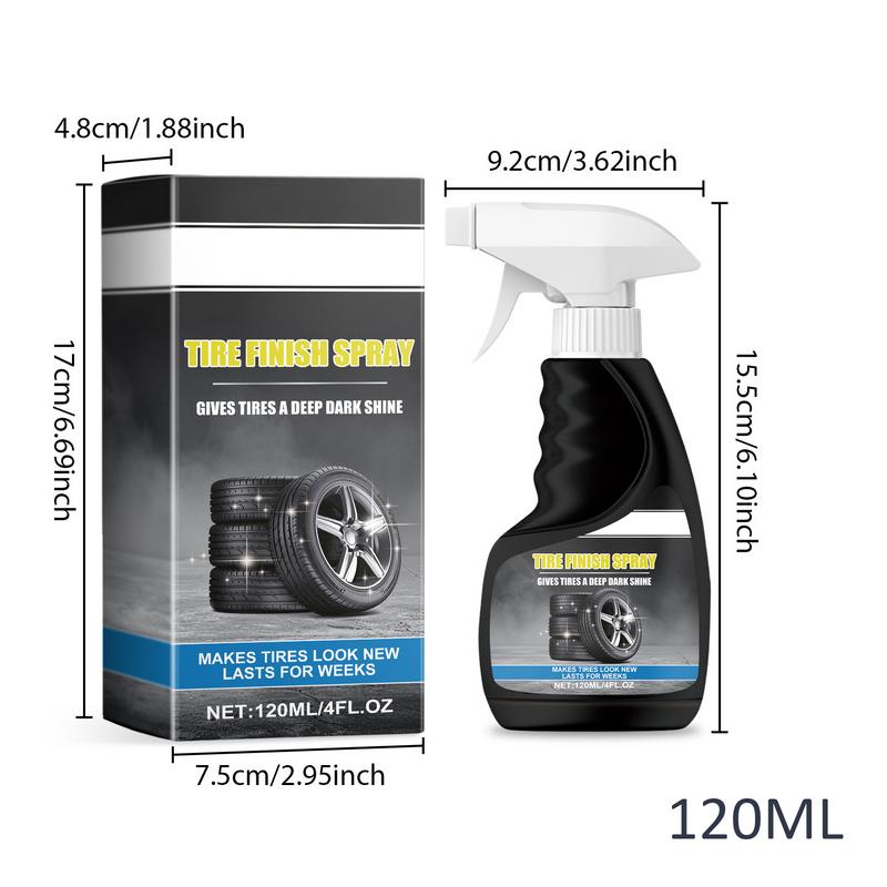 Tire Dressing Spray 4fl.oz Instant Dressing Non-Greasy Wheel Shine For Car Tires For Automotive Truck Motorcycle RV SUV Last