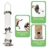Outdoor Hanging Metal Bird Feeder Four Ports Large Capacity Clear Visible Weather-proof Waterproof Yard Garden Bird Feeding Device