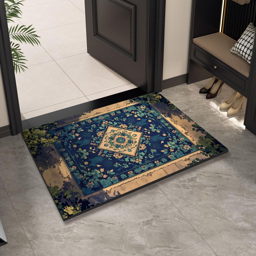 Luxury Vintage Doormat Entrance Door Mat Outdoor Welcome Front Room Rugs Foot Mat Hallway Carpet Floor Bath Mats Washable