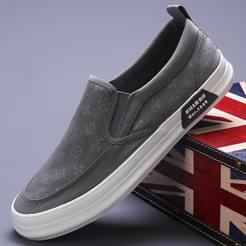 Mens Shoes Spring New Mens Cloth Shoes Trendy One-foot Shoes Flat Versatile Casual Shoes Old Beijing Cloth Shoes