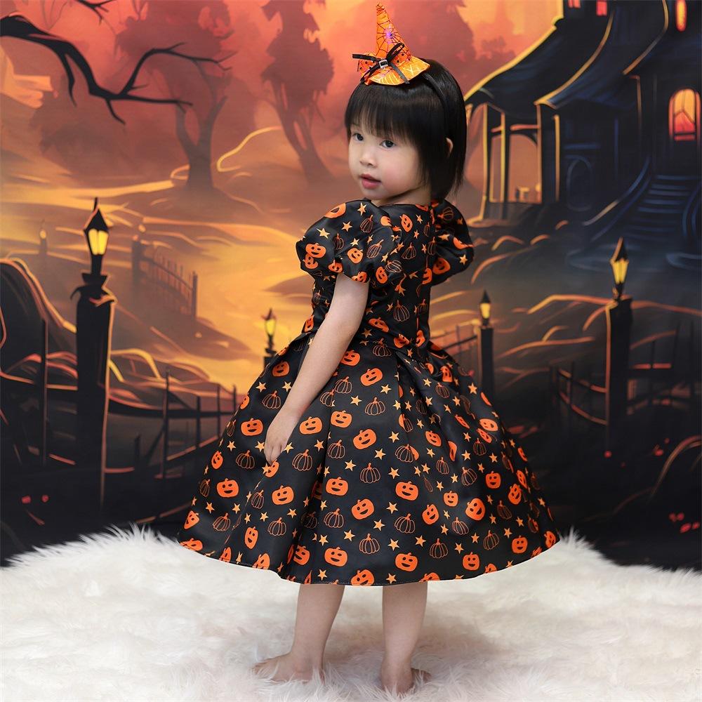 Halloween Dresses Flower Girls Prom Dress Toddler Baptism 1st Birthday Dress Baby Girl Clothes Princess Wedding Party Kids Costume