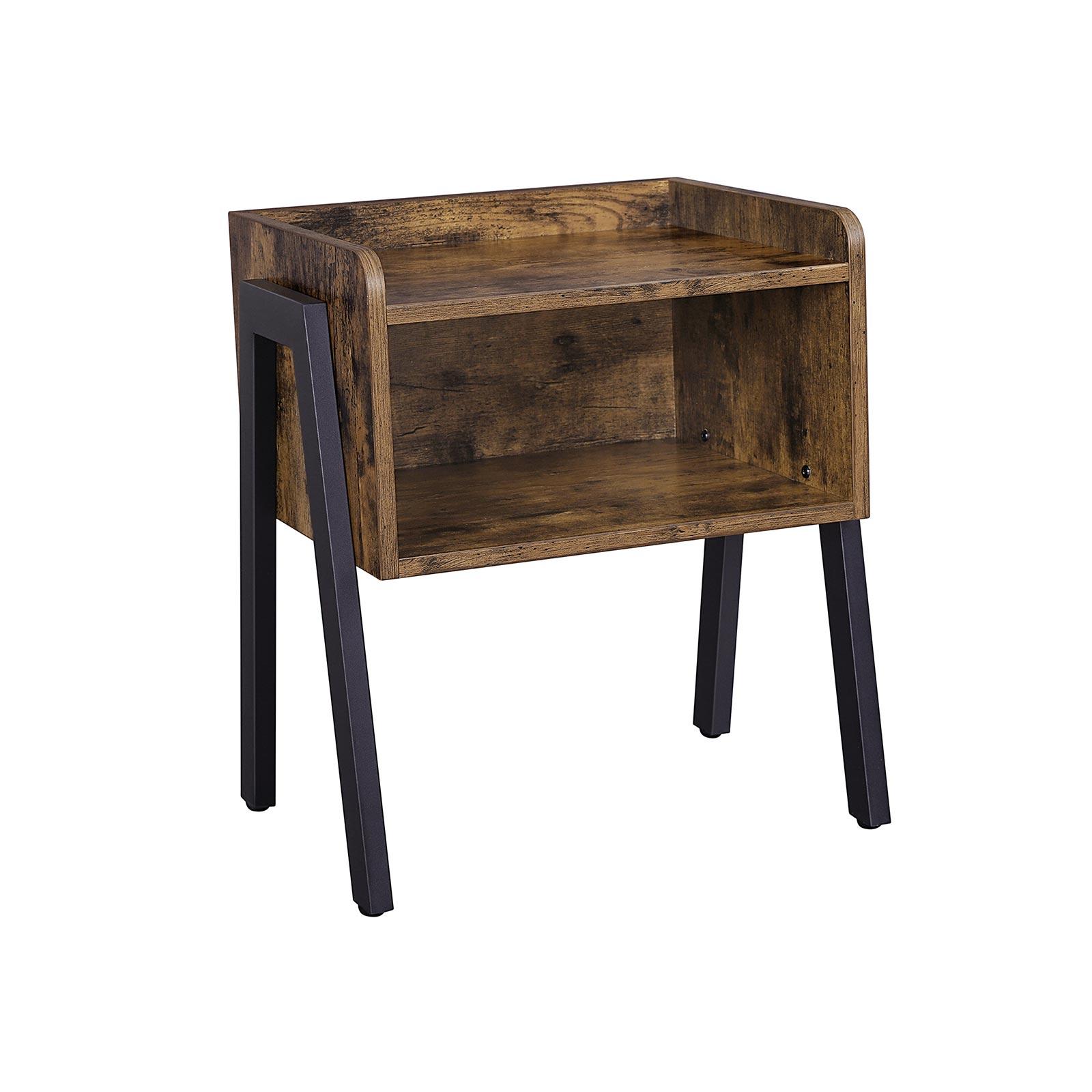 VASAGLE Bedside Table, Stackable Side Table