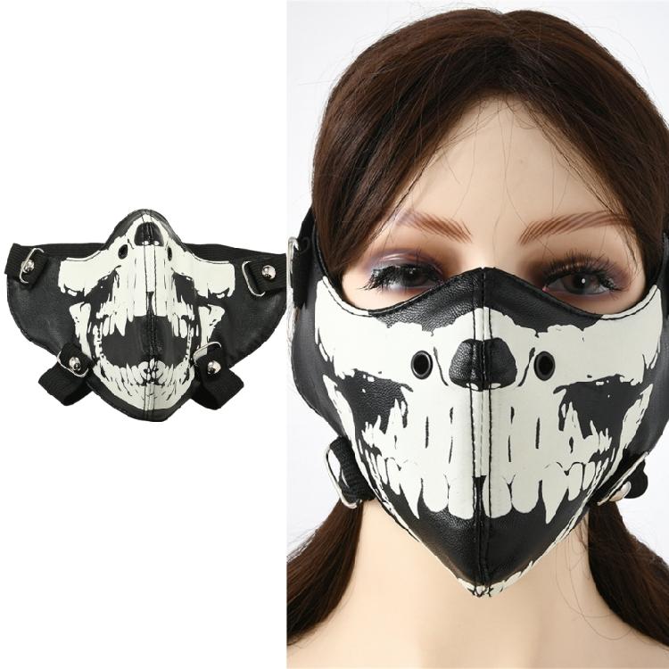 Halloween Maske Motorrad Biker Halbgesichtsmaske Staubschutz Sportmaske Maskenball Maske Nachtlicht Skelettmaske Geschenk