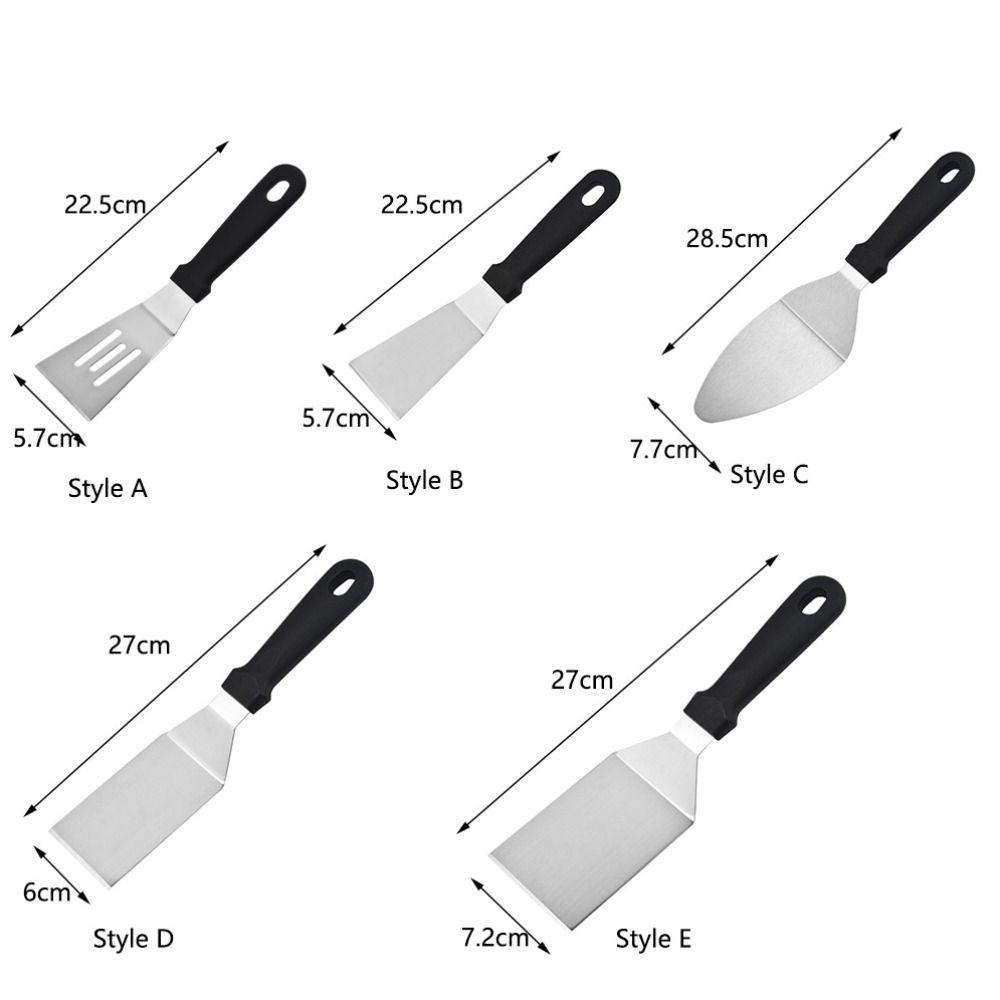 Stainless Steel Brownies Spatula Black Anti-scald Handle Steak Shovel  Tiramisu