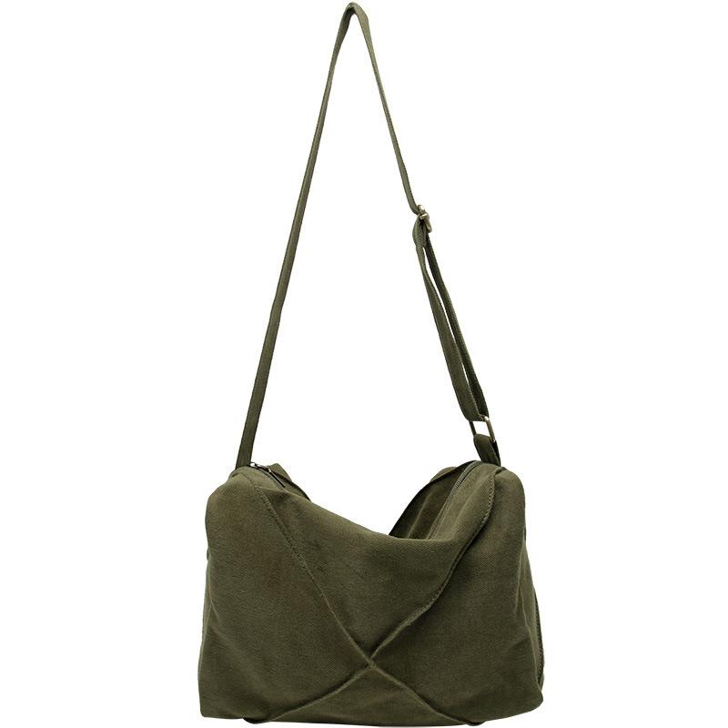 

Guangzhou luggage blank LOGO custom fashion messenger bag women s canvas bag Korean version pillow bag shoulder bag new зелений