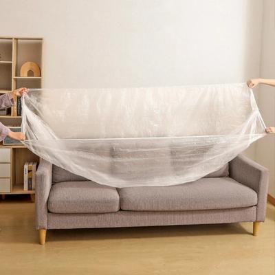 Waterproof Furniture Dust Cover Elastic Plastic Dust Film Dustproof Film  Bed Sofa Tea Table Chair