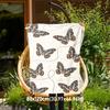 1PC Butterfly PrintOutdoor Flannel Blanket - Soft Plush Decor for Picnics, Camping, Bedroom, Playroom, Office, or Lunch Break 1282A