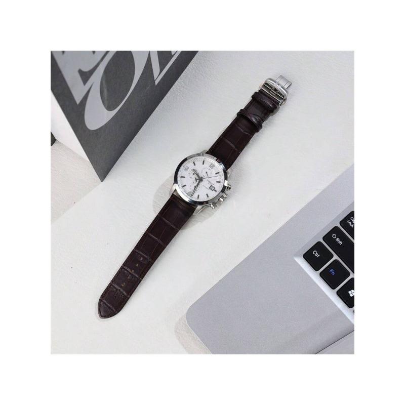 Tissot Mechanische Uhr, echtes Lederarmband, 200 m wasserdicht, Herrenmodell T055.427.16.017.00