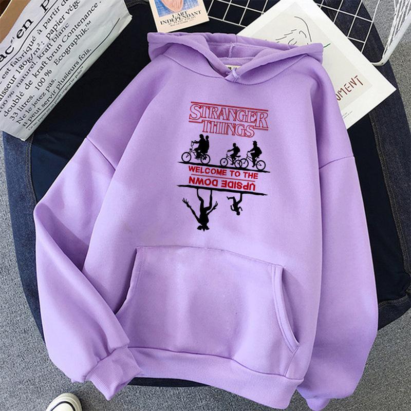 Stranger Things Aufdruck Frühling und Herbst Herren und Damen Langarm Hoodie 6622