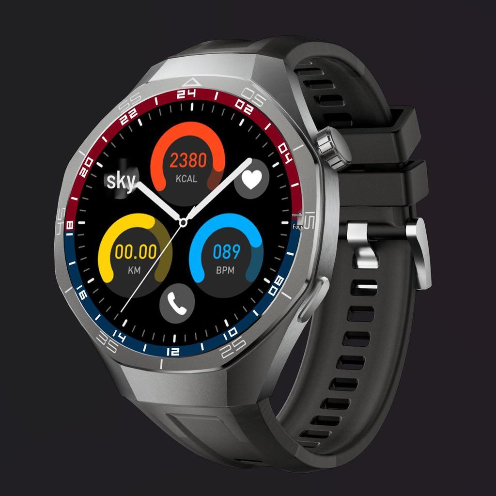 GT5PRO Herren Smartwatch Rundes Zifferblatt: Sport Bluetooth mit NFC & Langer Akkulaufzeit