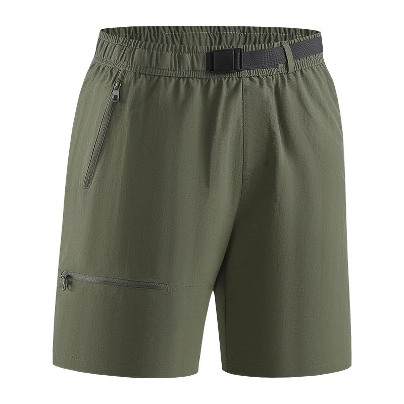 Ice Silk Cropped Shorts, Sports Shorts, Outdoor Casual Men's Wear, Multiple Pockets, Thin Design, Quick Drying