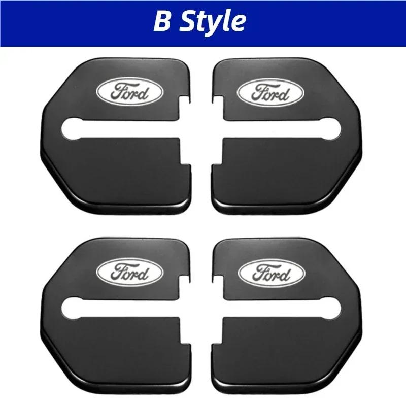 snpwz4 4Pcs Car Door Lock Logo Cover Decals for Ford Fiesta Focus Kuga Explorer Mondeo S-MAX Edge Taurus Territory Escort Escape