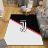 Juventus Fodboldklub4 Flanel Mønster Firkantet Tæppe, Områdetæppe, Tæppegulvmåtte til Stue Soveværelse Sofa Legeværelse Indretning, Skridsikker Gulvmåtte