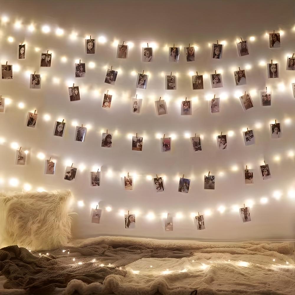 1 String LED Fairy Lights with Photo Frame Clips -in/Battery-Free (Batteries Not Included) String Lights for Photo Wall,Wedding,Christmas Decorations