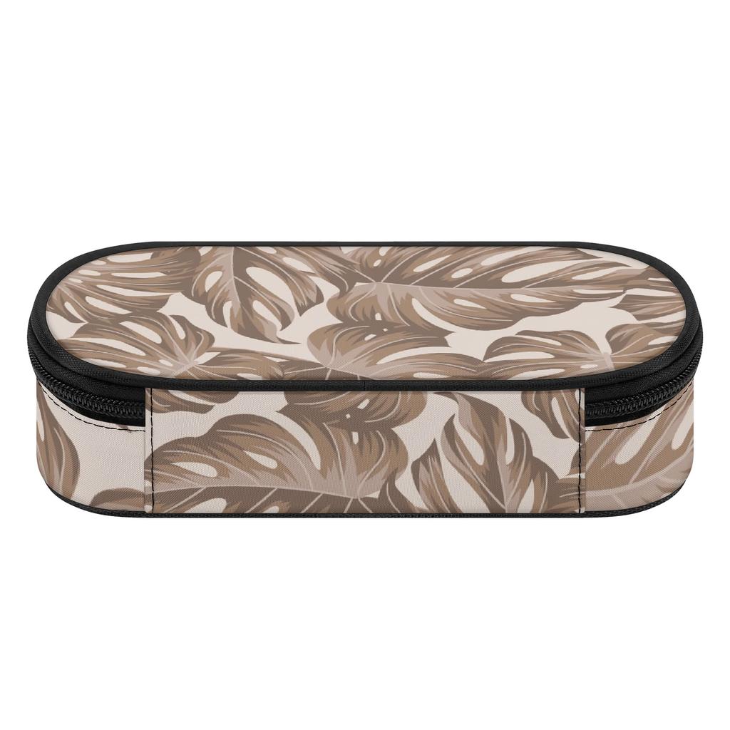 Pencil Pouch Printed 300D Polyester Easy Open Zipper with Spacious Main Pocket Mesh Layer and Pen Slot Divider for Everyday Study