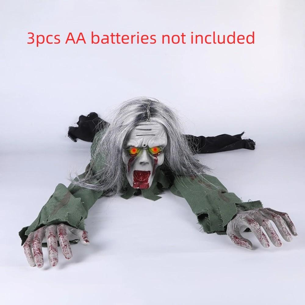Bald Head Halloween Crawling Ghost Electric Climbing Zombie Figure Haunted House Prop