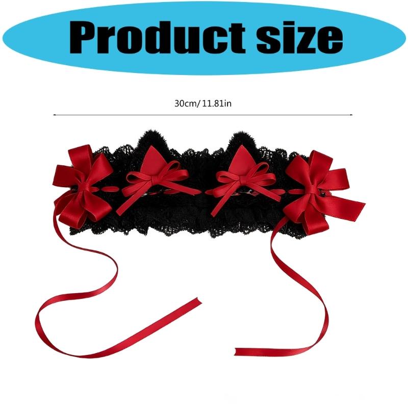 Elegant Anime Style Hair Accessory Featuring Gothic Cats Ears and Bows Design Safe Headdress Ideal for Daily Wear