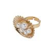 Hot Sale Imitation Pearl Open Ring Fashion Creative Geometric Ocean Vacation Conch Adjustable Jewelry
