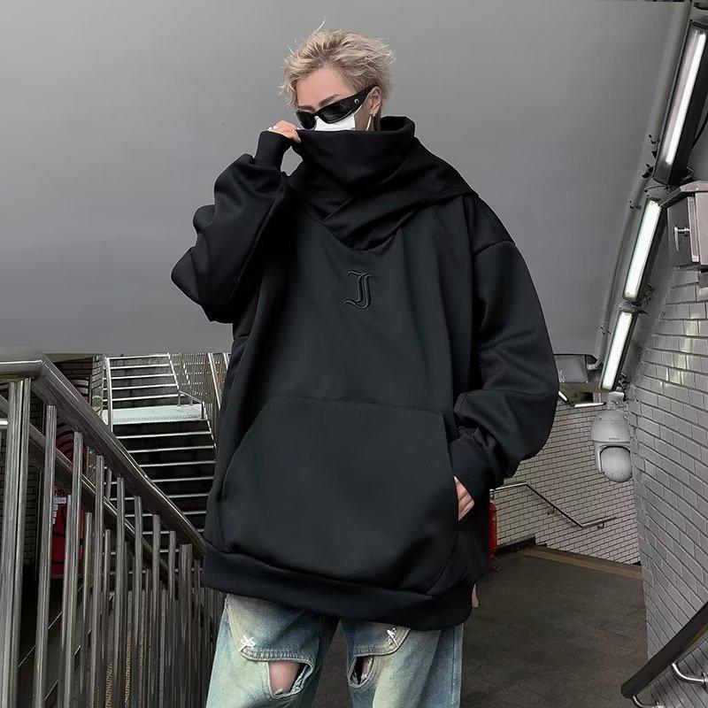 High Street Functional Wind Jacket High Neck Hooded Sweater Men's and Women's Oversize Trendy Brand Versatile Casual Clothes
