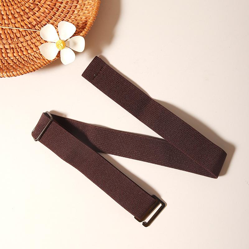 Invisible Belt Buckle Plastic Elastic Belt Women Men Adjustable Belt Fashion