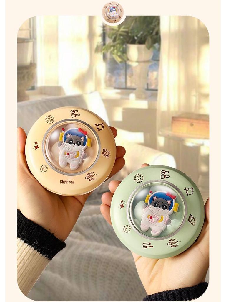 Portable Space Capsule Hand Warmer, Charger & LED Mirror