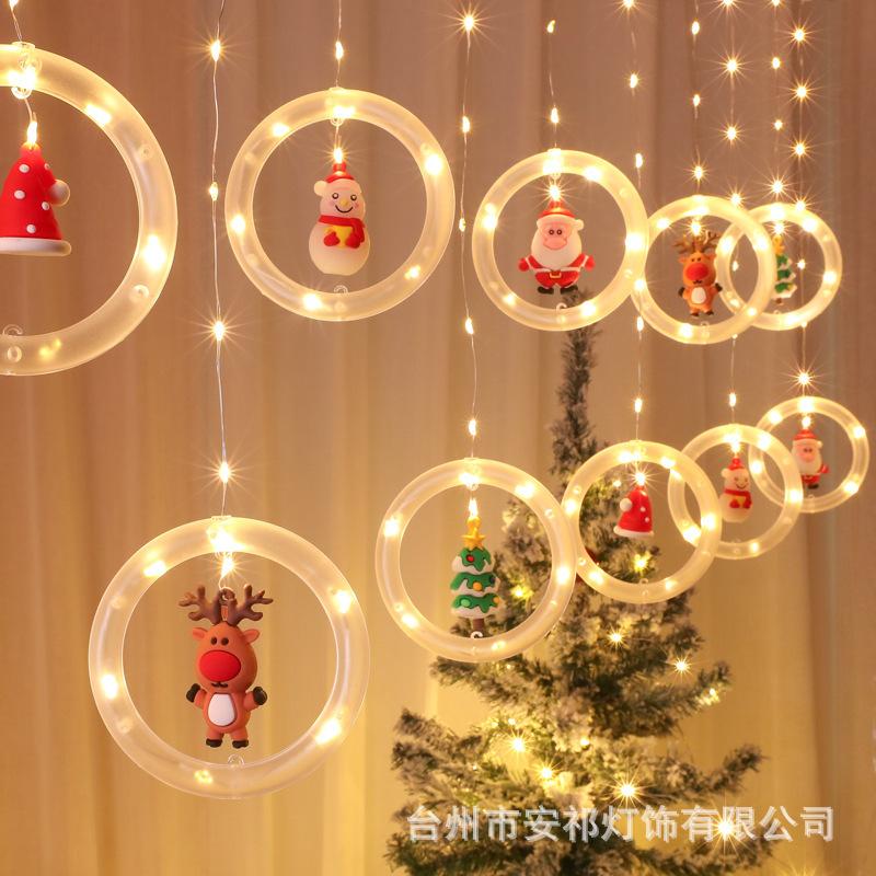 LED Star String Lights - Christmas Curtain Lights & Twinkling Ambiance Decoration for Rooms