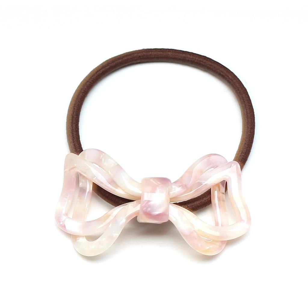 QinGoo Bow Hair Hair Cute and Stylish Hair Accessory for Korean 1 Pink Tie, Scrunchie, Women, Style, Piece,