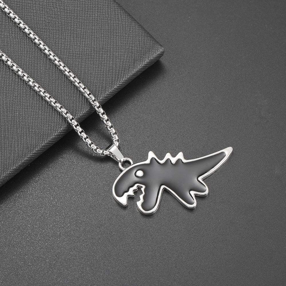 Hip Hop Necklace Men'S Titanium Steel Cartoon Men'S And Women'S Tide Pendant Personalized Street Couple Pendant Accessories