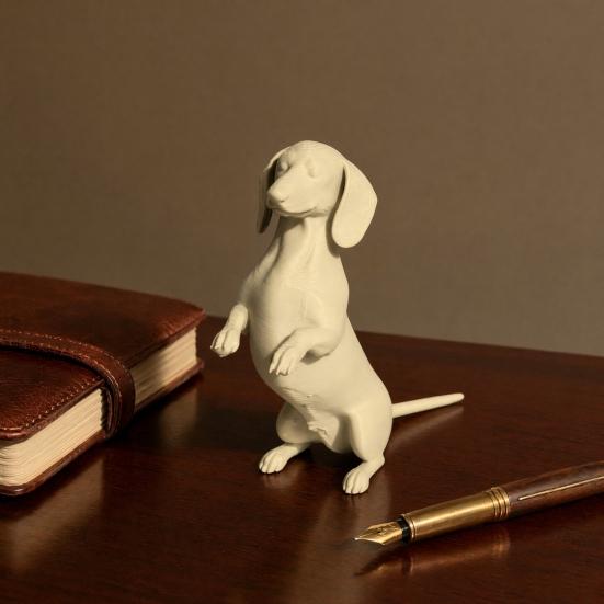 3d Printed Dachshund Figurine Modern Mini Dog Shape Sculpture DIY Coloring Animal