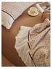 Retro French Crinkled Cotton Gauze Quilt Set with Lace Trim - Machine Washable Summer Four-Piece Set