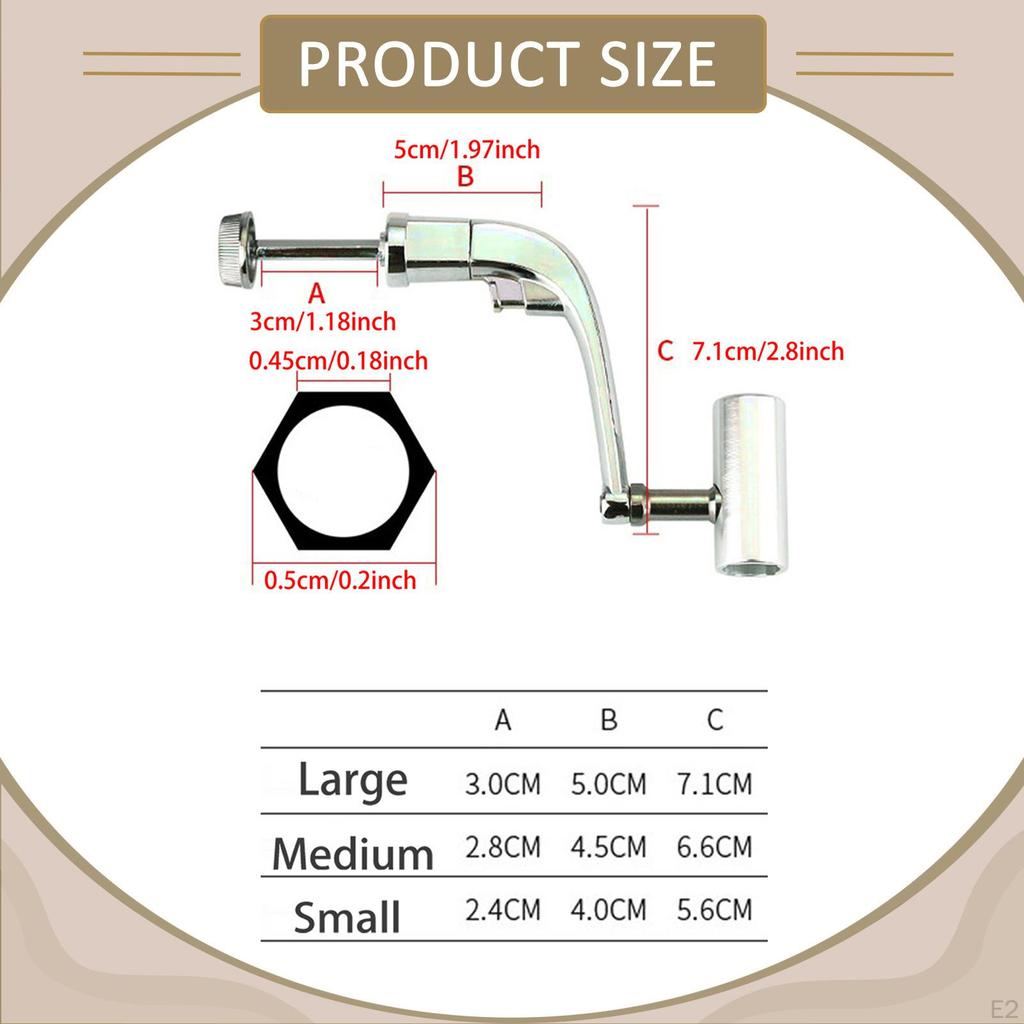 Fishing Handle Reel Knob Power Grip Rotary Metal Single Rocker Arm for Gift Outdoor