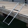 3-Step Telescopic Boat Ladder Anti-Slip Steps Stainless Steel Boarding