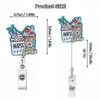 Cartoon Acrylic Badge Holder Retractable Badge Holder Retractable Badge Holder with Metal Clip for Nurse Doctor Student