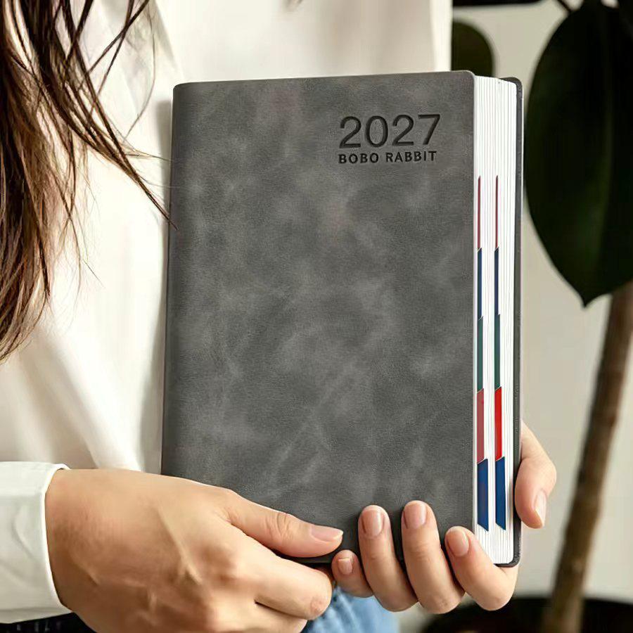 A5 2027 English Schedule Book: Elegant Daily Planner & Self-Discipline Notebook