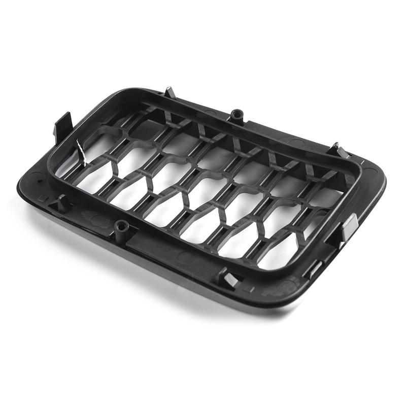 1 Set Black Car Front Bumper Insert Mesh Grille Front Radiator Inlet Grill Trim Cover Fit For Jeep Grand Cherokee 2017-2022 7pcs