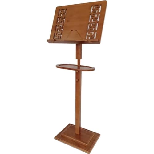 

Portable Music Stand, Wooden Music Stand with Adjustable Height and Detachable Music Holder, Lightweight, for Erhu, Guitar, Violin, and Other Instrume