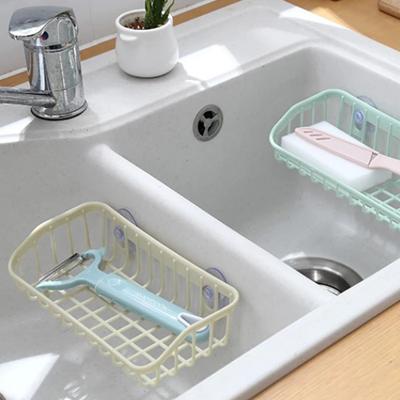 Wall Hanging Sink Drain Basket Kitchen Storage Rack with Suction Cup Bathroom Shelf Home Decoration Organizer Kitchen Gadgets