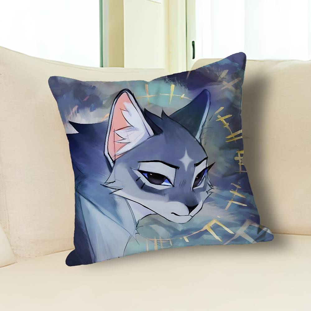 Novel W-Warriors C-Cats Throw Pillow Case Decoration Bed Custom Square Pillowcase Pad Cover