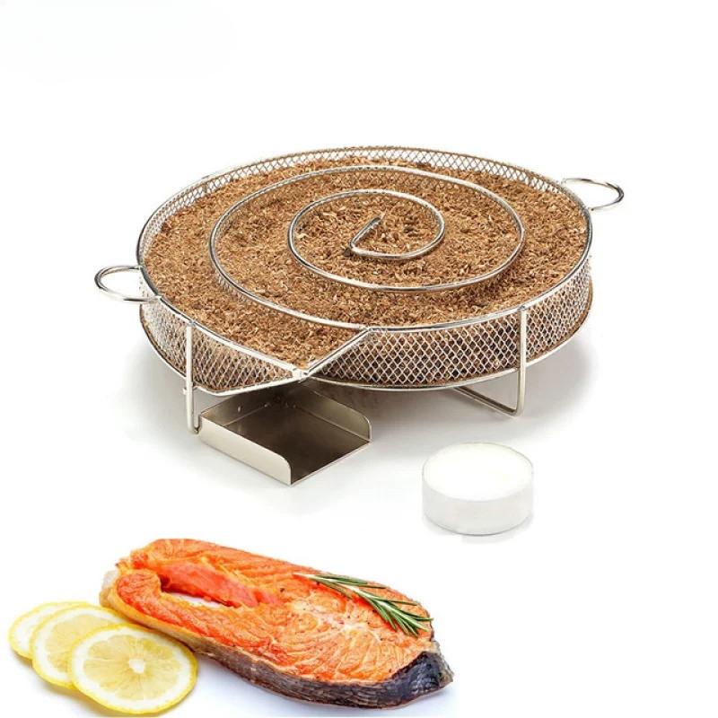 Stainless Steel Smoke Generator Portable Bbq Smoker Net Basket Circle Square Hexagon Shape Grill Prop For Charcoal Storage