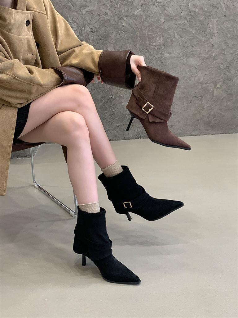 2025 stiletto high heel women's boots sizes 35-40