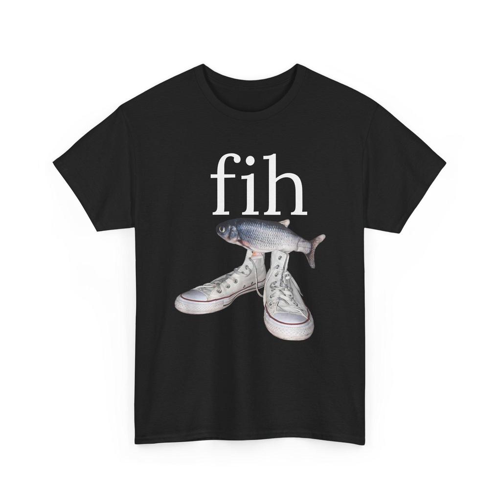 Fih Shoes Fish Funny Misspelled Meme T Shirt Silly Internet Humor Graphic Tee