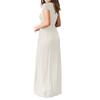 Women  Casual Pockets Short Sleeve Floor Length Dress Loose Party Dress