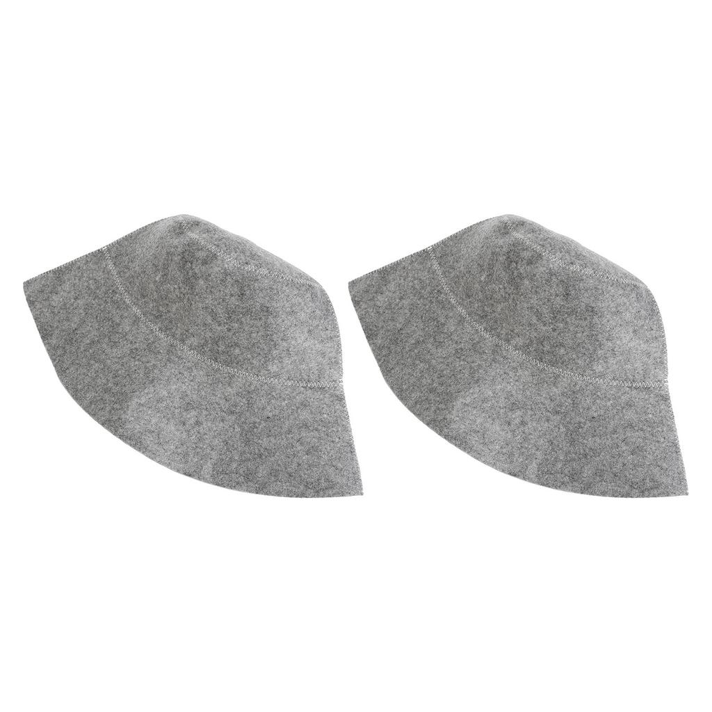 2 SZT Czapki do sauny Filc Zagęszczający Wchłanianie wody Wygodne Oddychające Filcowe czepki pod prysznic do akcesoriów kąpielowych Szary
