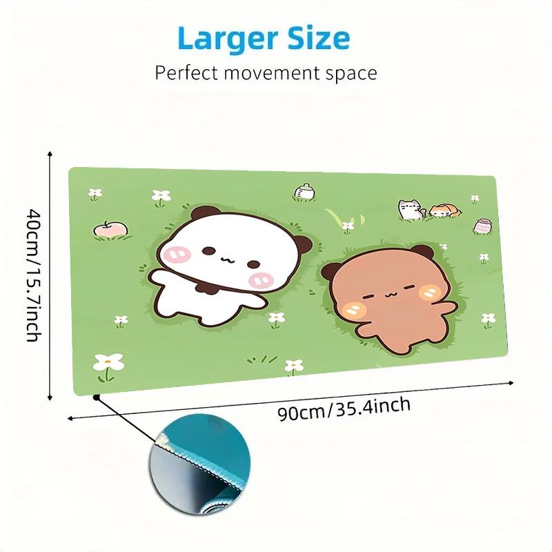 Bubu y Dudu Cartoon Color Mouse Pad Large Gaming Table Cushion Non-slip Laptop Tablet Big Mousepad XXL Mat Mini PC Playmat With Lock edge