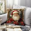Christmas Reindeer Santa Claus Cushions Pillowcase Polyester Cushion Cover Throw Pillow Sofa Decoration Pillowcover Home Decor