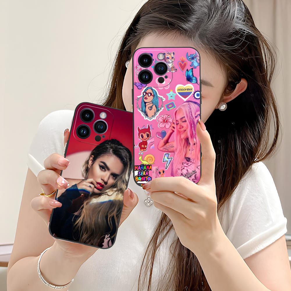 Karol G Latino Mobile Cell Phone Case for iPhone 17 16 15 14 13 12 11 X XR XS 8 7 Air Pro Max Plus Mini Colorful Cover Luxury